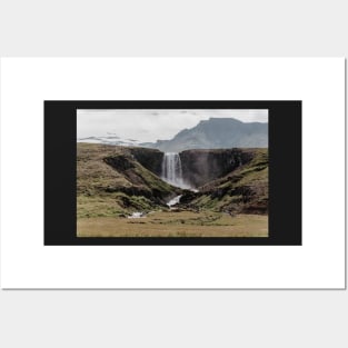 waterfall in Iceland Posters and Art